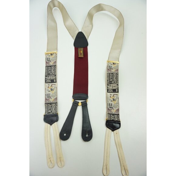 Trafalgar Romeo Juliet Shakespeare Limited Edition Button Fitting Suspenders - Picture 4 of 5